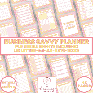 Business Savvy Planner - PLR Resell Rights
