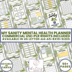 My Sanity Mental Health Planner - PLR Rights