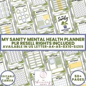 My Sanity Mental Health Planner - PLR Resell Rights
