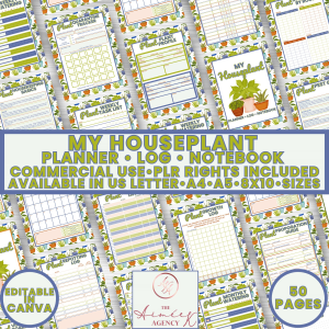 My Houseplant Planner Log & Notebook- PLR Rights