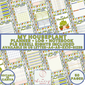 My Houseplant Planner Log & Notebook- PLR Resell Rights