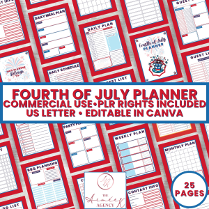 Fourth of July Planner - PLR Rights