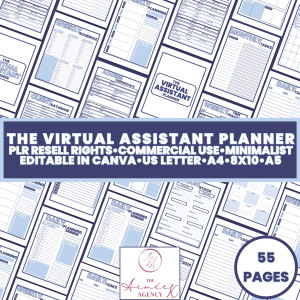 The Virtual Assistant Planner Minimalist Version- PLR Resell Rights