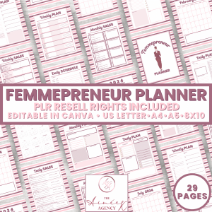 Femmepreneur Planner - PLR Resell Rights
