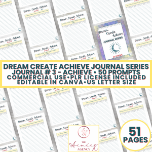 DCAJS3 - Achieve Business Journal - Dream Create Achieve Journal Series - PLR License