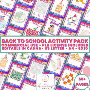 Back to School Activity Pack- PLR Rights