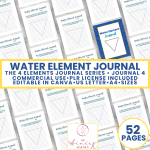 4EJS4 - Water Element Journal - The 4 Elements Journal Series #4 - PLR License