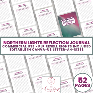 Northern Lights Reflection Journal - PLR Resell Rights