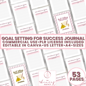 Goal Setting for Success Journal - PLR License