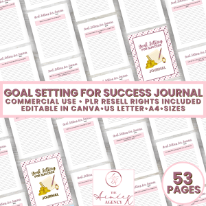 Goal Setting for Success Journal - PLR Resell Rights