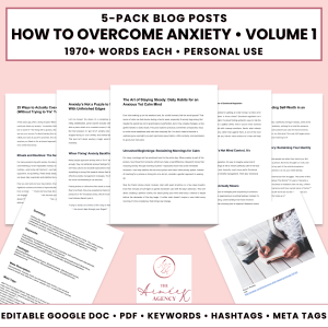 How to Overcome Anxiety Blog Post Pack V1- PU