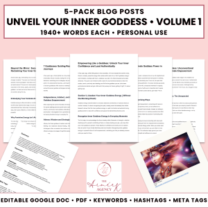 Unveil You Inner Goddess Blog Post Pack V1- PU