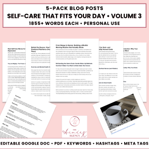 Self-Care That Fits Your Day Blog Post Pack V3- PU