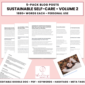 Sustainable Self-Care Blog Post Pack V2- PU