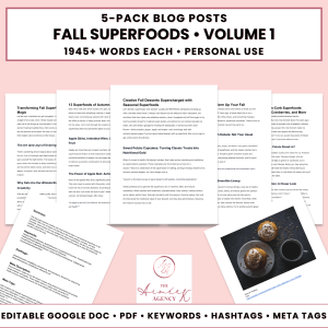 Fall Superfoods Blog Post Pack V1- PU