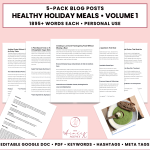 Healthy Holiday Meals Blog Post Pack V1- PU