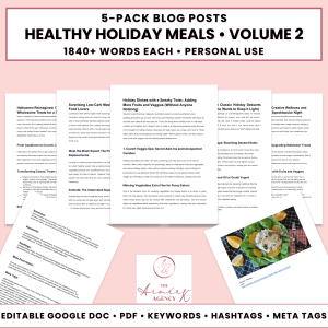 Healthy Holiday Meals Blog Post Pack V2- PU