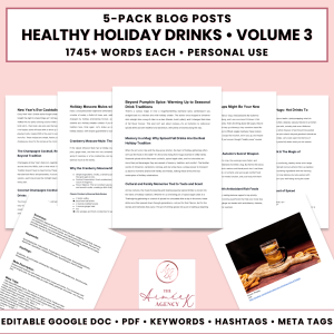 Healthy Holiday Drinks Blog Post Pack V3- PU