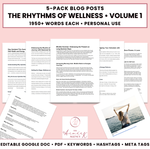 The Rhythms of Wellness Living Blog Post Pack V1- PU