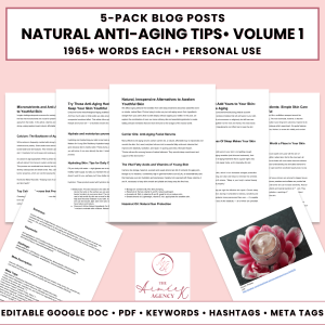 Natural Anti-Aging Tips Blog Post Pack V1- PU