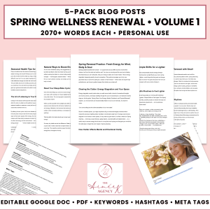 Spring Wellness Renewal Blog Post Pack V1- PU