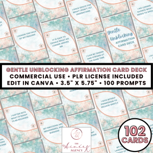Gentle Unblocking Affirmation Card Deck- PLR