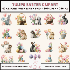 Tulips Easter Clipart Pack- MRR