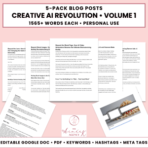 Creative AI Revolution Blog Post Pack V1- PU