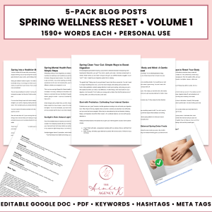 Spring Wellness Reset Blog Post Pack V1- PU