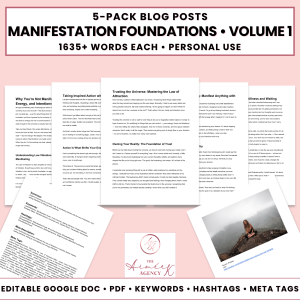 Manifestation Foundations Blog Post Pack V1- PU