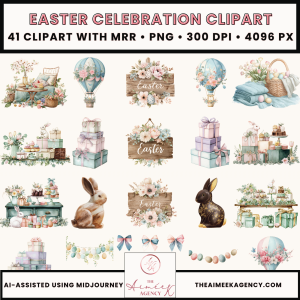 Easter Celebration Clipart Pack- MRR