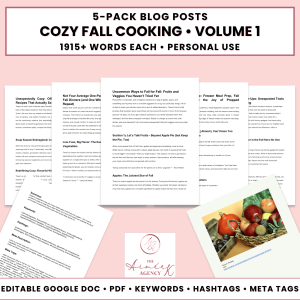 Cozy Fall Cooking Blog Post Pack V1- PU