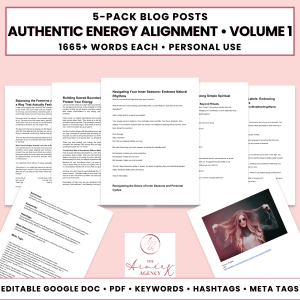Authentic Energy Alignment Blog Post Pack V1- PU
