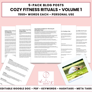 Cozy Fitness Rituals Blog Post Pack V1- PU