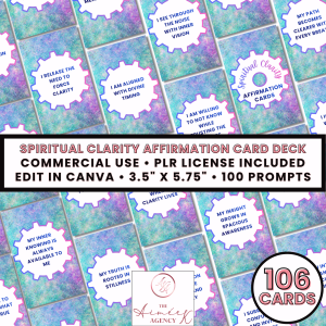 Spiritual Clarity Affirmation Card Deck- PLR