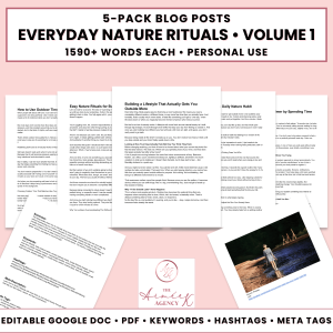 Everyday Nature Rituals Blog Post Pack V1- PU