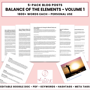 Balance of the Elements Blog Post Pack V1- PU