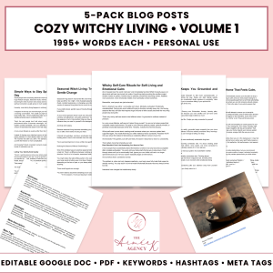 Cozy Witchy Living Blog Post Pack V1- PU
