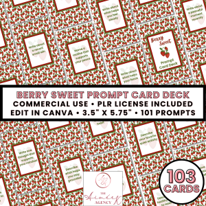 Berry Sweet Prompt Card Deck- PLR