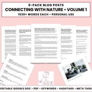 Connecting with Nature Blog Post Pack V1- PU