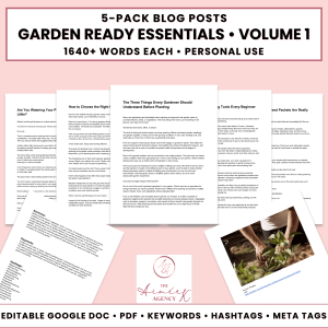 Garden Ready Essentials Blog Post Pack V1- PU