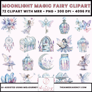 Moonlight Magic Fairy Clipart Pack- MRR