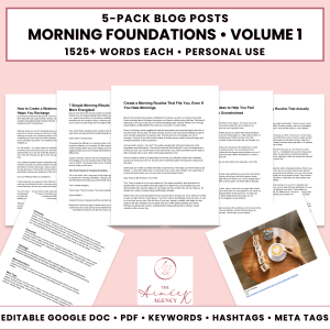 Morning Foundations Blog Post Pack V1- PU
