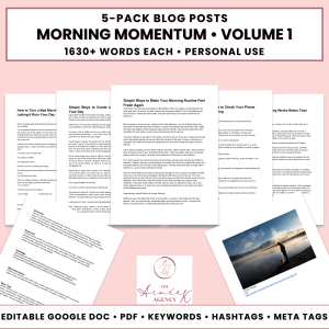 Morning Momentum Blog Post Pack V1- PU