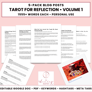 Tarot for Reflection Blog Post Pack V1- PU
