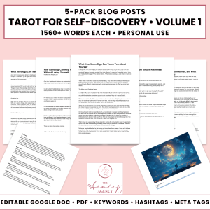 Tarot for Self-Discovery Blog Post Pack V1- PU