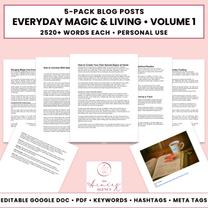 Everyday Magic & Living Blog Post Pack V1- PU
