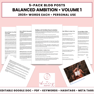 Balanced Ambition Blog Post Pack V1- PU