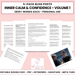 Inner Calm & Confidence Blog Post Pack V1- PU