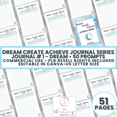 DCAJS1 - Dream Business Journal - Dream Create Achieve Journal Series - PLR Resell Rights